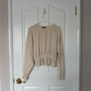 Zara Cream Long Sleeve Top